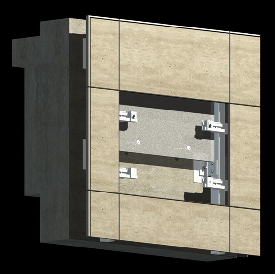 背槽式石材幕墻，背槽式石材幕墻安裝施工