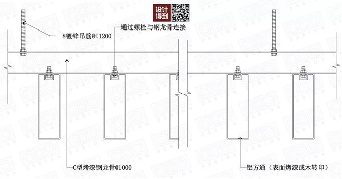 金屬方管格柵天花1