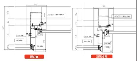 立柱的原方案與優(yōu)化方案